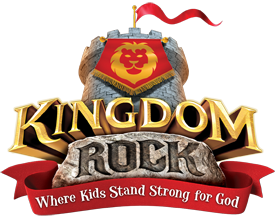 Kingdom Rock Vacation Bible School Logo